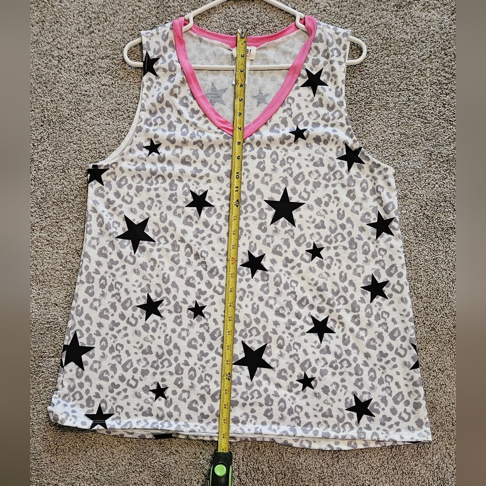 BIBI leopard and stars tank top